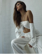 Топ WHITE LINEN CROP
