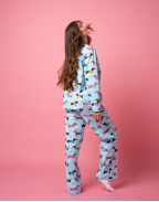 Памучна пижама с принт ДАКЕЛИ BLUE