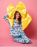 Памучна пижама с принт ДАКЕЛИ BLUE