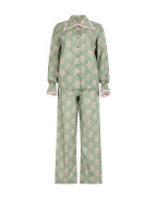 Памучна пижама с принт ЦВЕТЯ