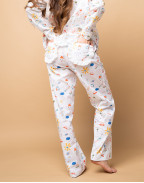 Памучна пижама с принт ДЕТСКИ РИСУНКИ