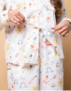 Памучна пижама с принт ДЕТСКИ РИСУНКИ