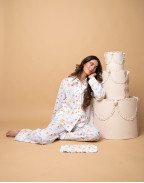 Памучна пижама с принт ДЕТСКИ РИСУНКИ