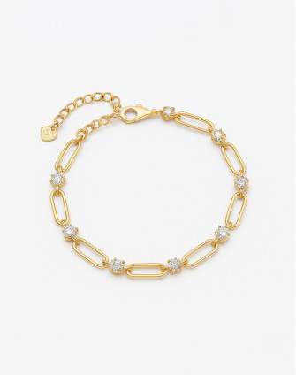 Гривна CERVINIA STONE PAPERCLIP 18K GOLD PLATED