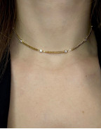 Колие ALAGNA STONES CHAIN 18K GOLD PLATED