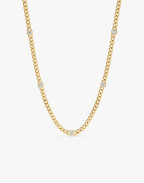Колие ALAGNA STONES CHAIN 18K GOLD PLATED