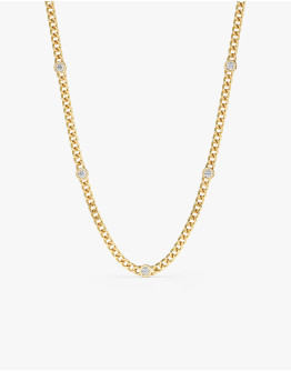 Колие ALAGNA STONES CHAIN 18K GOLD PLATED