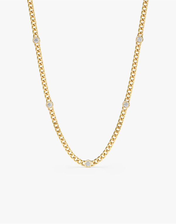 Колие ALAGNA STONES CHAIN 18K GOLD PLATED
