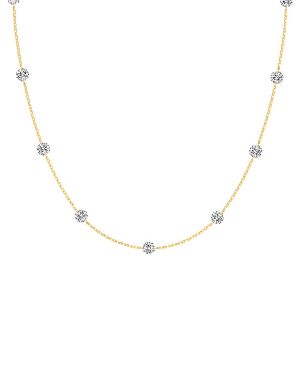 Колие BORAKAY CUT STONES 18K GOLD PLATED