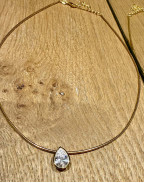 Колие LEFAY BEZEL PEAR 18K GOLD PLATED