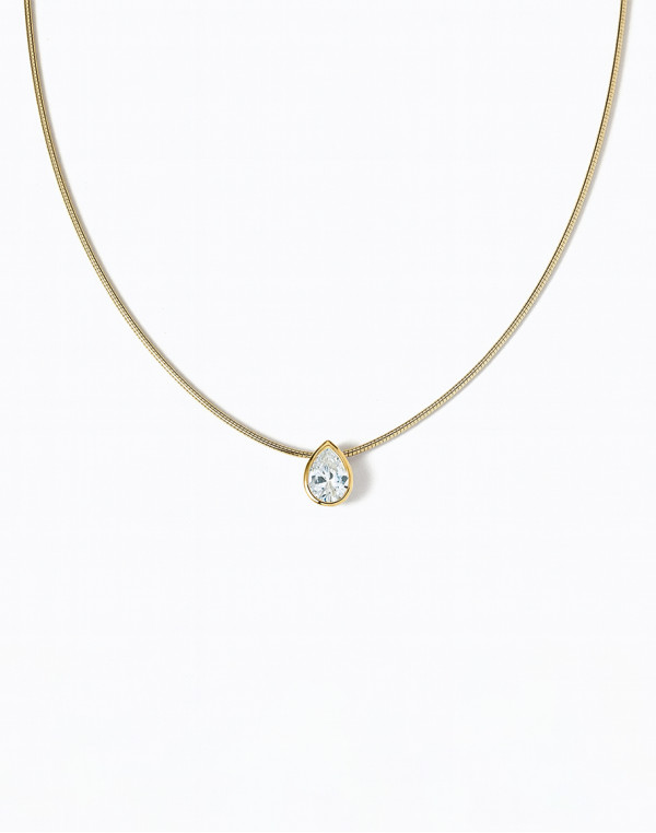 Колие LEFAY BEZEL PEAR 18K GOLD PLATED