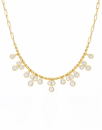 Колие SAURIS PEAR DROPLET 18K GOLD PLATED