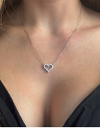 Колие VERONA HEART PAVE