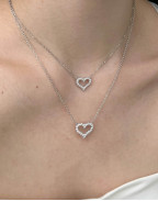 Колие VERONA HEART PAVE