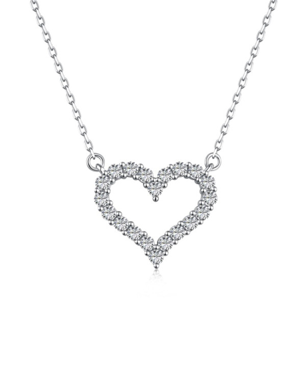 Колие VERONA HEART PAVE