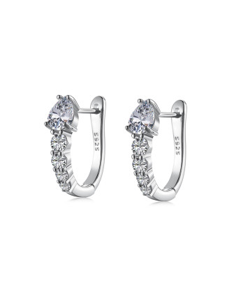 Обеци ANAFI PEAR PAVE HUGGIE