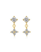 Обеци DEIA FLOWER DROP STUDS
