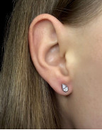 Обеци LEFAY PEAR BEZEL