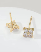 Обеци MAURITIUS STUD 18K GOLD PLATED