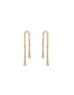 Обеци PONTRESINA TENNIS BEZEL DROP 18K GOLD PLATED