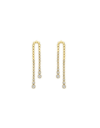 Обеци PONTRESINA TENNIS BEZEL DROP 18K GOLD PLATED