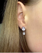 Обеци SAURIS DOUBLE PEAR STUDS