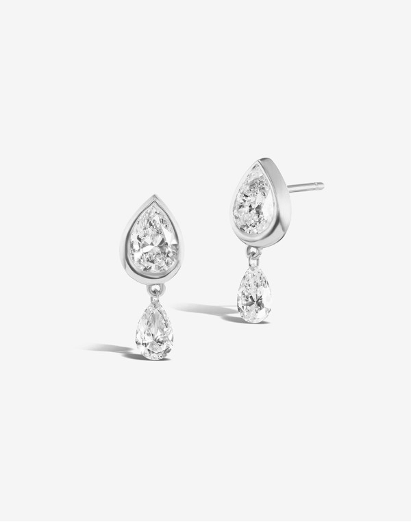 Обеци SAURIS DOUBLE PEAR STUDS