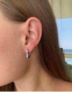 Обеци VERONA PAVE HEART HOOPS