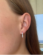 Обеци VERONA PAVE HEART HOOPS