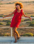 Рокля DANCING CLOUDS MINI STRAWBERRY RED