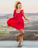 Рокля DANCING CLOUDS MINI STRAWBERRY RED