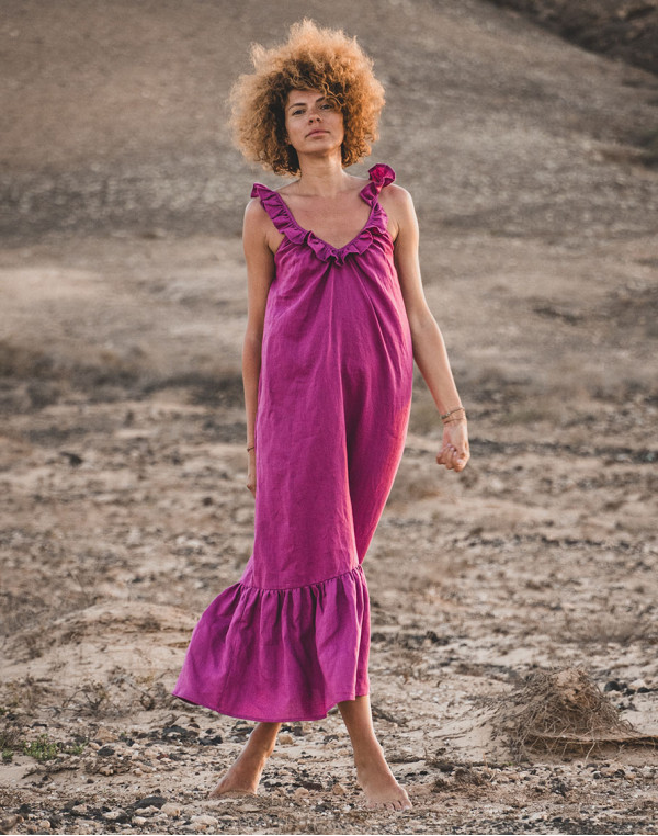 Рокля WOOD WALK GRAPE