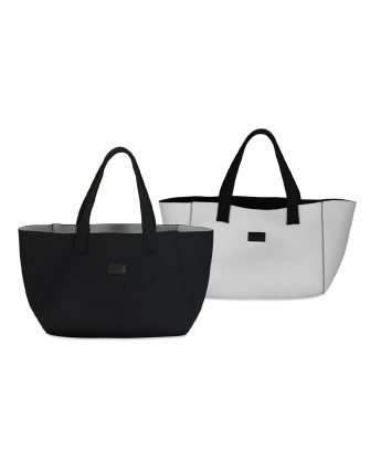Чанта с две лица MIAMI BAG REVERSIBLE BLACK/WHITE