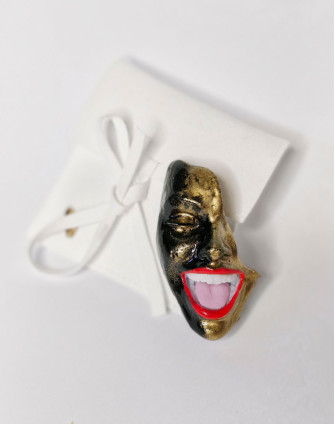 Брошка SMILE BLACK GOLD