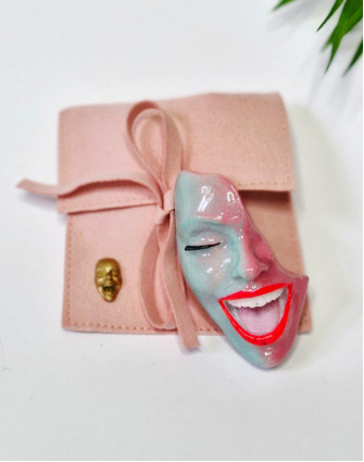 Брошка SMILE PINK MINT
