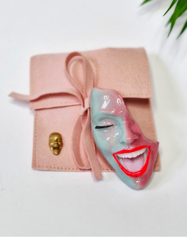 Брошка SMILE PINK MINT