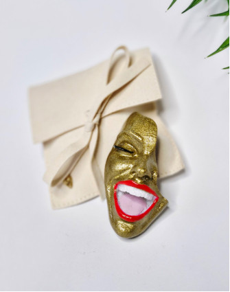 Брошка SMILE ROYAL GOLD