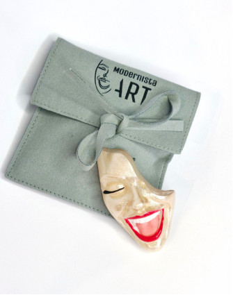 Брошка SMILE SHAMPAGNE MIST