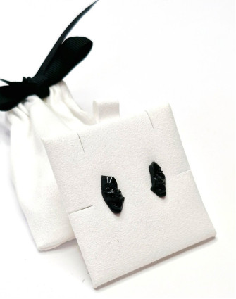 Обеци SMILE BLACK GLOSS
