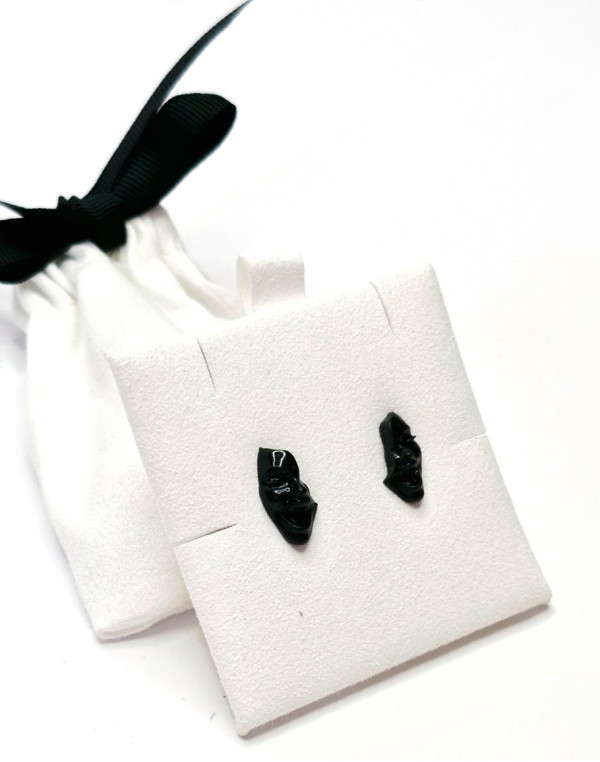 Обеци SMILE BLACK GLOSS