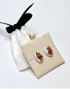 Обеци SMILE BRONZE PEARL