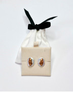 Обеци SMILE BRONZE PEARL