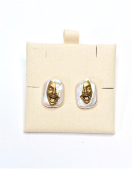Обеци SMILE GOLD PEARL