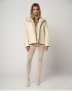 Късо палто BOXY IVORY