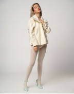 Късо палто BOXY IVORY