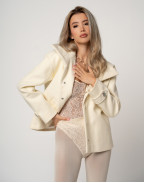 Късо палто BOXY IVORY