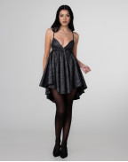 Ленена рокля BLACK GLITTER