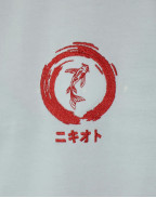 Бяла тениска NIKYOTO KOI FISH