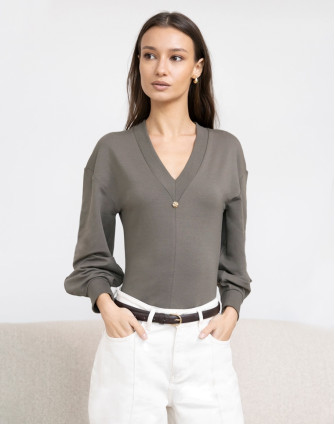 Блуза с V-образно деколте TANITA MOSS