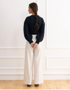 Блуза с V-образно деколте TANITA NAVY